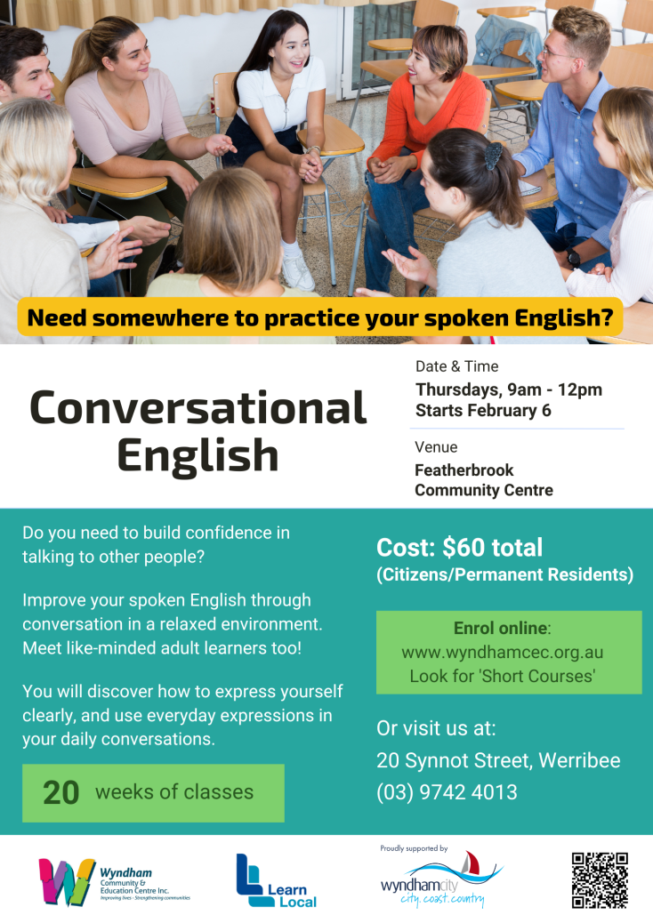 Conversational English Course Wyndham City